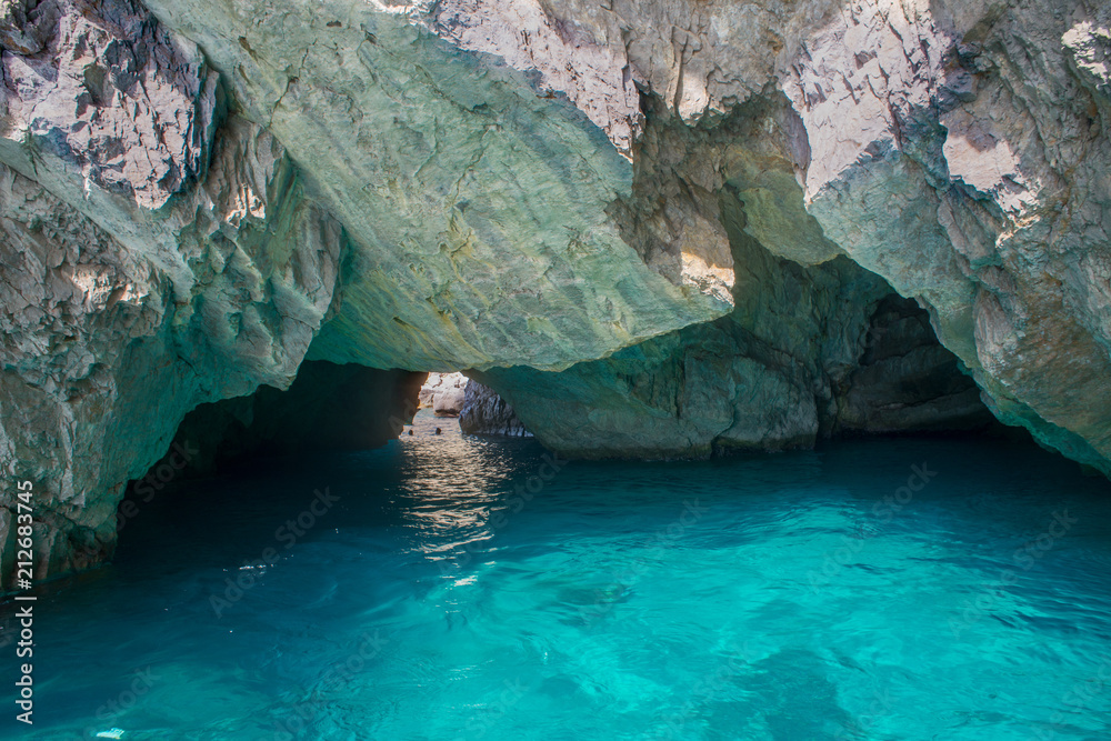 Sea cave and grotto, Amalfi Coast, Italy