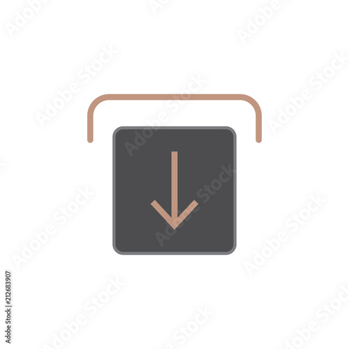 Colored flat download icon