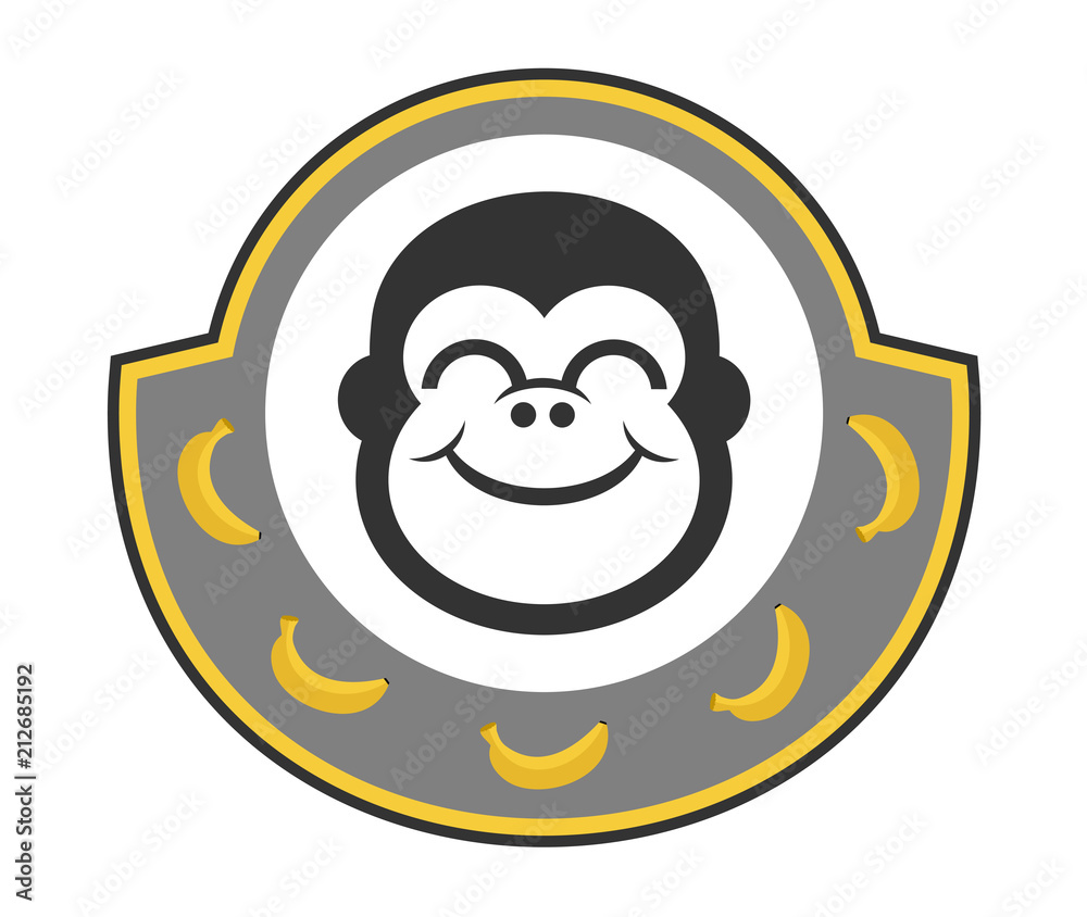Fototapeta premium gorilla face icon
