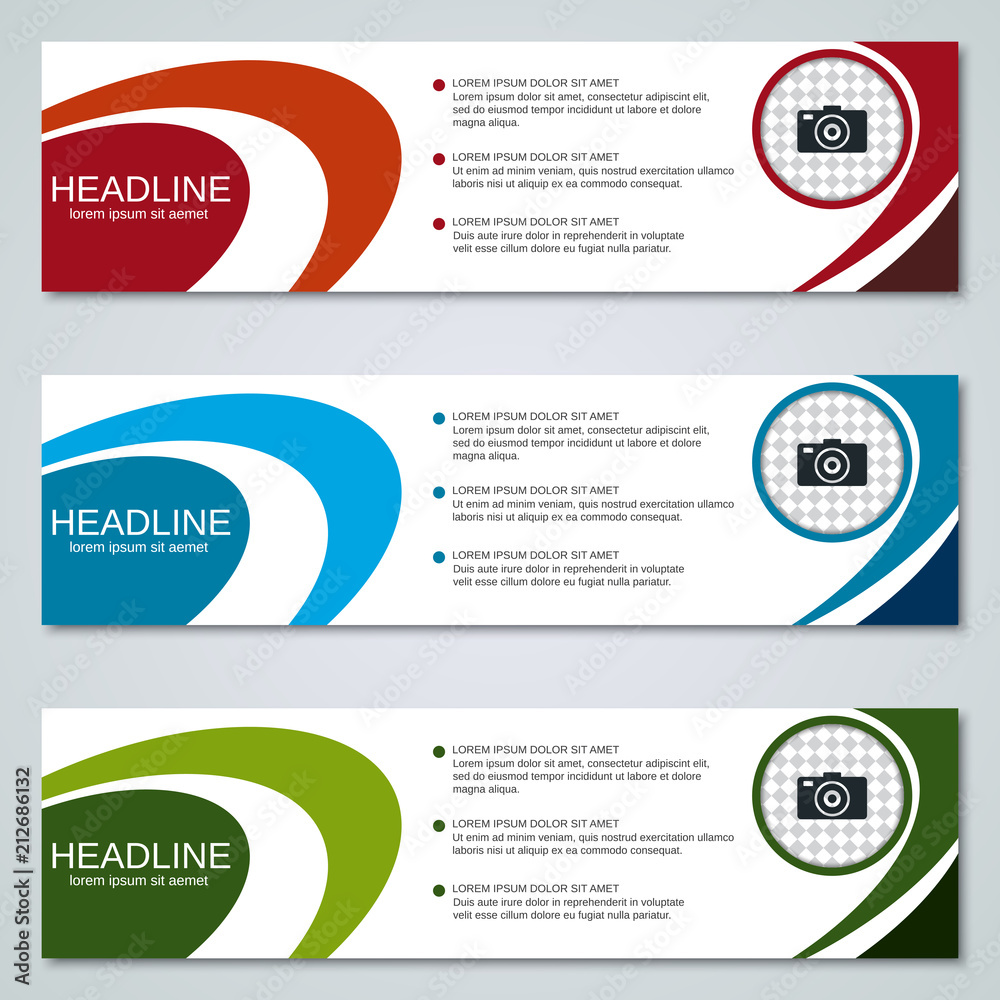 Abstract geometric style banners vector templates collection Abstract geometric style banners vector templates collection