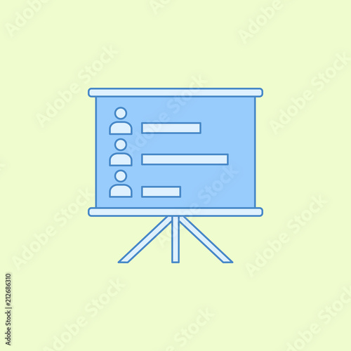 board with voters field outline icon. Element of elections icon for mobile concept and web apps. Field outline board with voters icon can be used for web and mobile