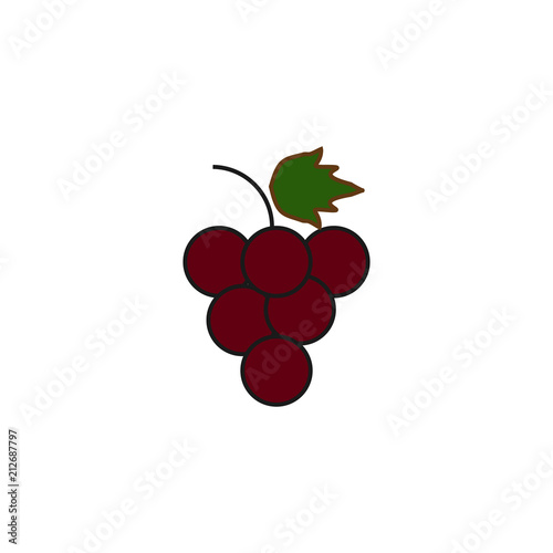 grapes colored icon. Element of fruits and vegetables icon for mobile concept and web apps. Colored grapes icon can be used for web and mobile. Premium icon