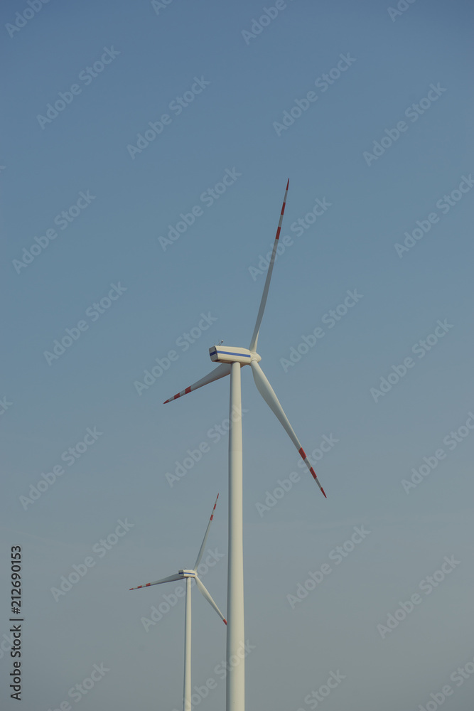 Windturbine at sunny day