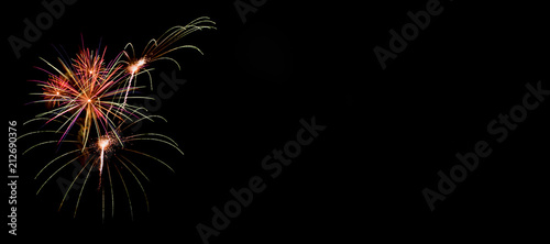Diagonal Fireworks Banner