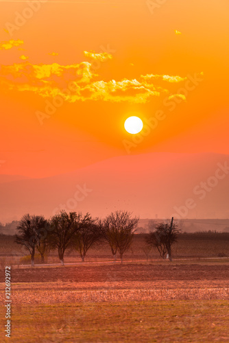 Fantastic sky at the sunset