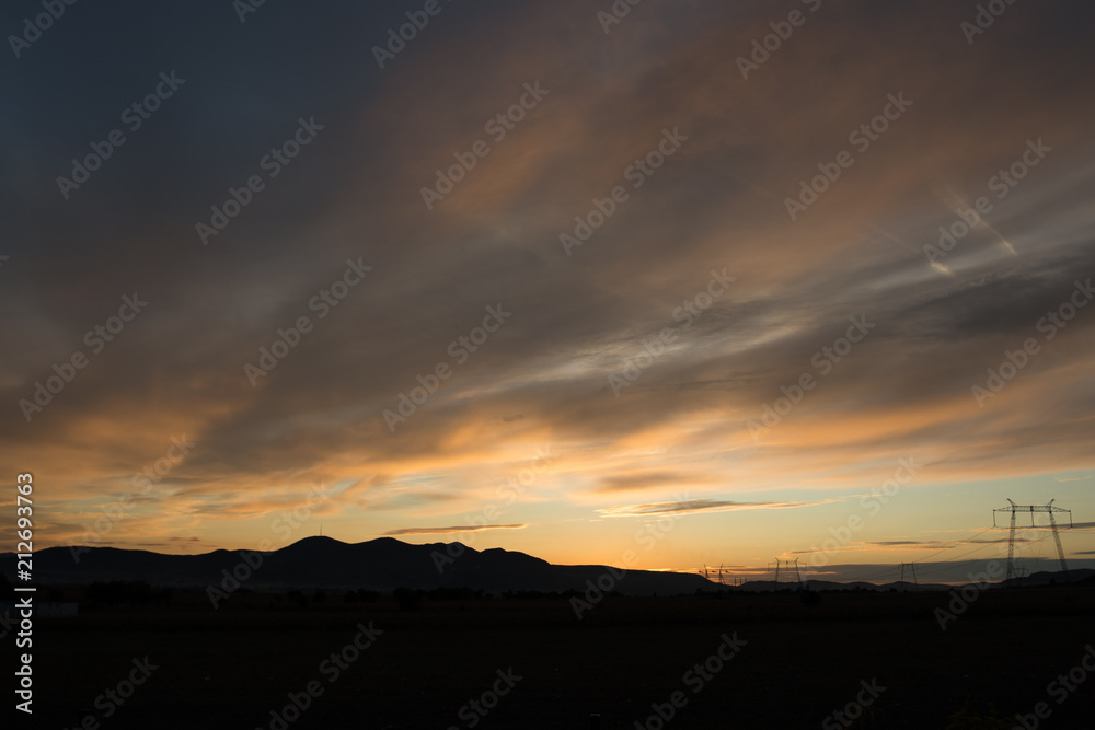 Fototapeta premium sunset in the mountains