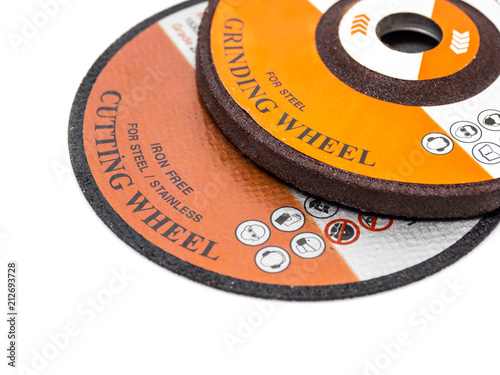 cutting, grinding wheel isolated on white background