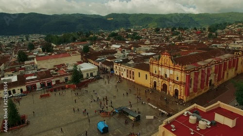 AEREAL SHOTO FROM CHIAPAS MEXICO SHOT IN THE AFTERNOON AFTER RAINY DAY photo