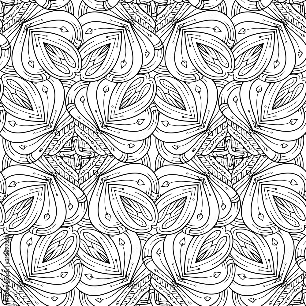 Black and white abstract seamless pattern. Black and white abstract seamless pattern.