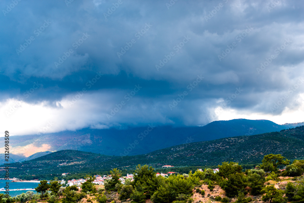 Cloudy weather in Greece
