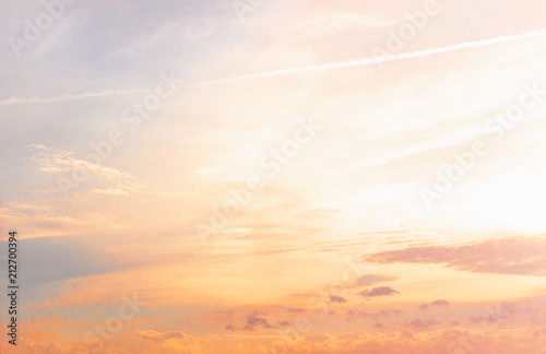 Fototapeta Naklejka Na Ścianę i Meble -  Background of colorful sky concept: Dramatic sunset with twilight color sky and clouds