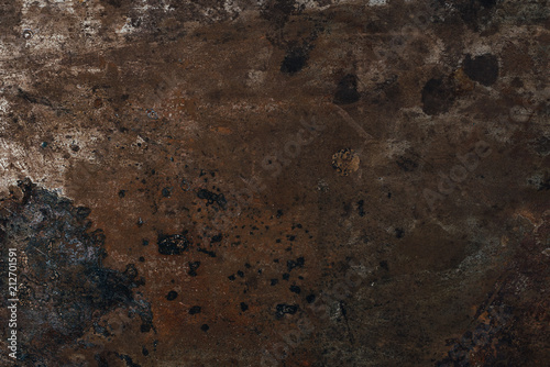 top view of rusted metal surface for background