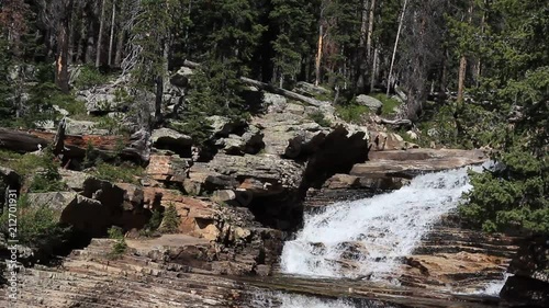 Water fall up and over photo