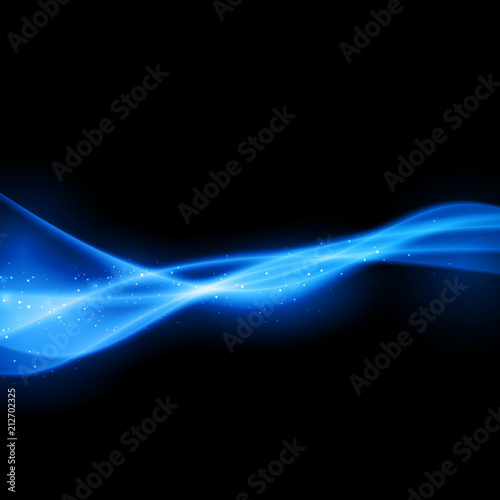 Minimal abstract transparent soft light border wave element design