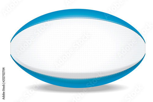 Rugby ball (official ball white) | Illustration of rugby ball (sideways) White background