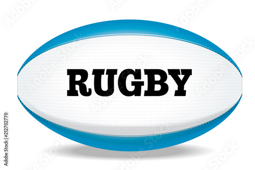 Rugby ball (official ball white) | Illustration of rugby ball (sideways) White background