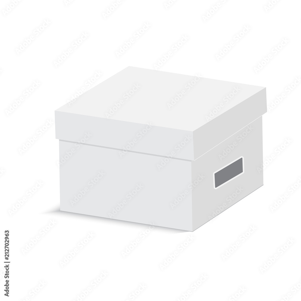 Fototapeta premium Blank of cardboard box for gift. Vector