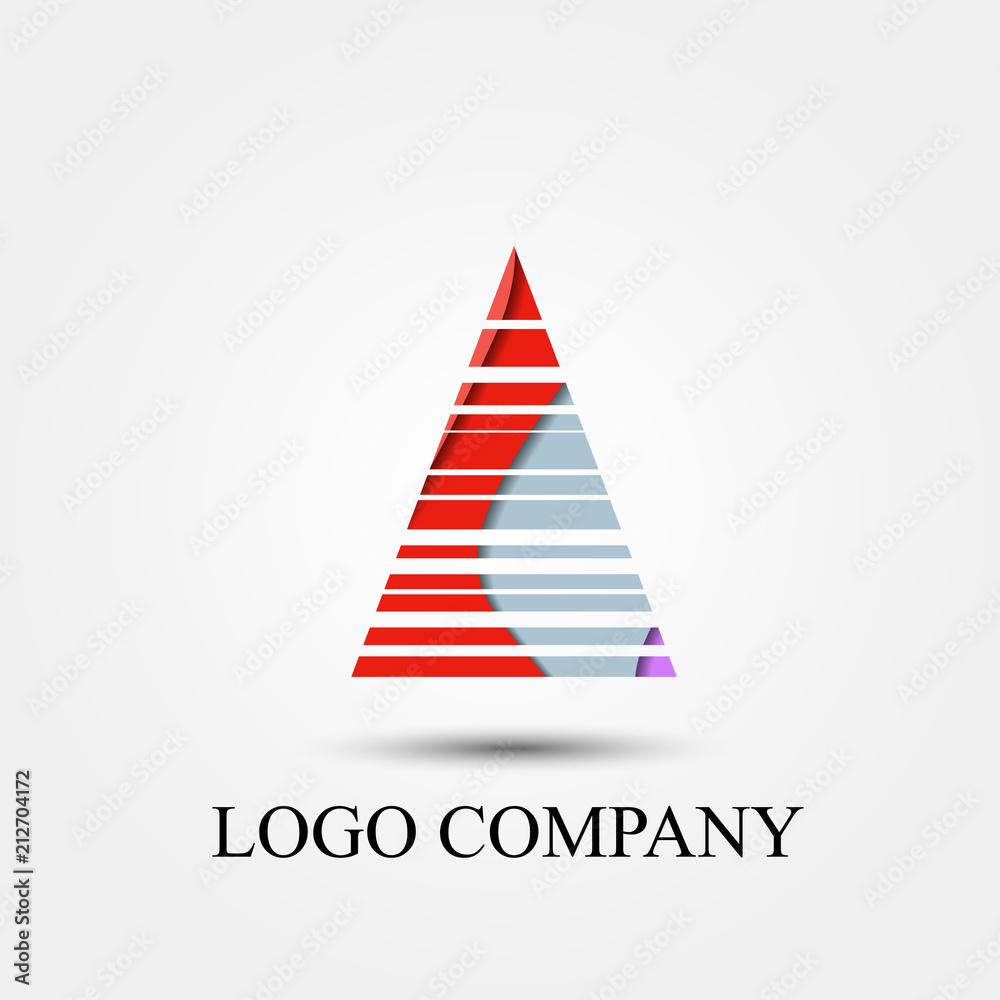 triangle vector logo, sign, or symbol concept for startup company