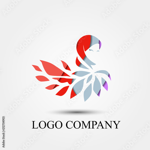 hijab story logo concept is mean veil company, vector logo, sign, or symbol concept for startup company