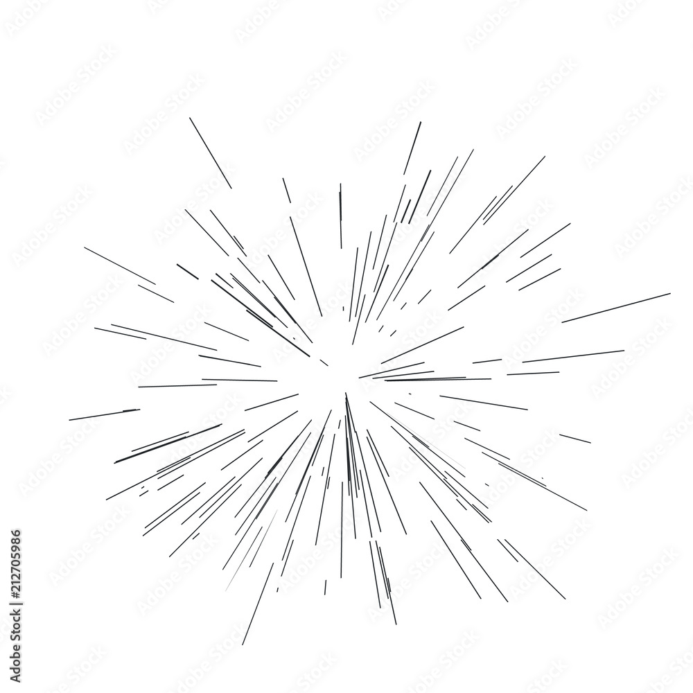 Abstract explosion, speed motion lines from the middle, radiating sharp Abstract explosion, speed motion lines from the middle, radiating sharp