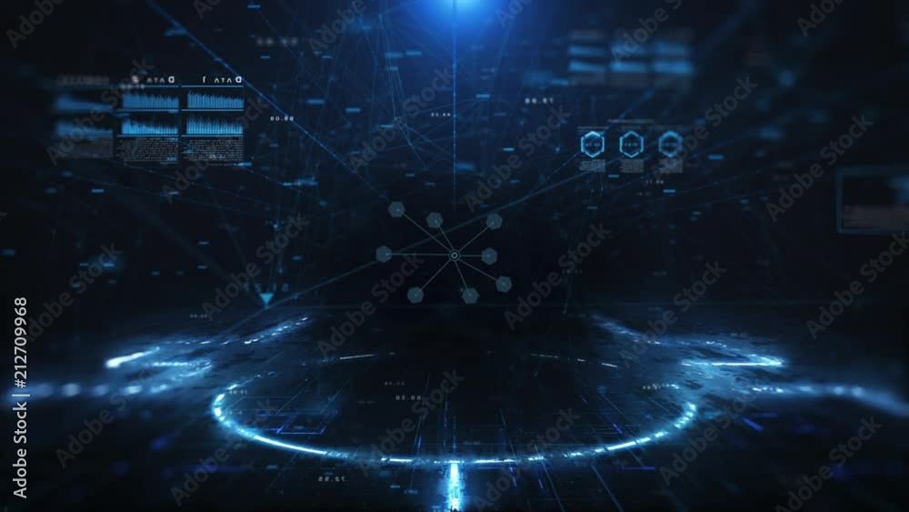 Digital technology and science background 