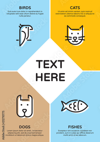 Vector Pet Icon Banner Template