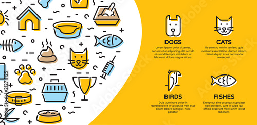 Vector Pet Icon Banner Template