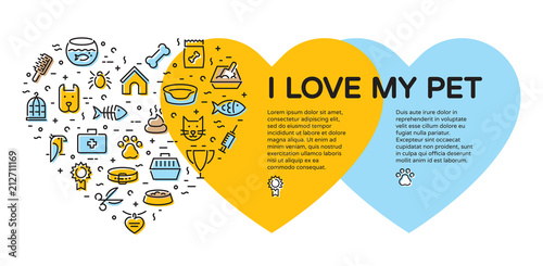 Vector Pet Icon Banner Template