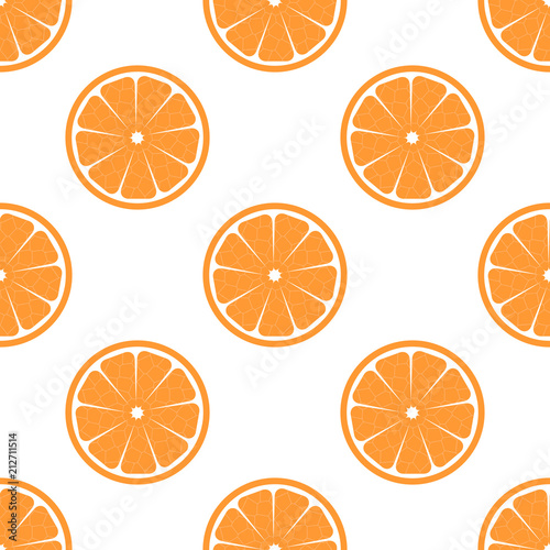 Orange fruit background seamless vector pattern. Texture for wallpapers, pattern fills, web page backgrounds
