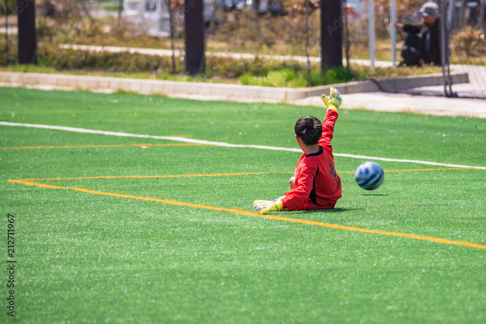 少年サッカー試合風景