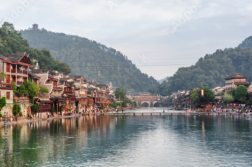 Amazing view of Phoenix Ancient Town and the Tuojiang River photo