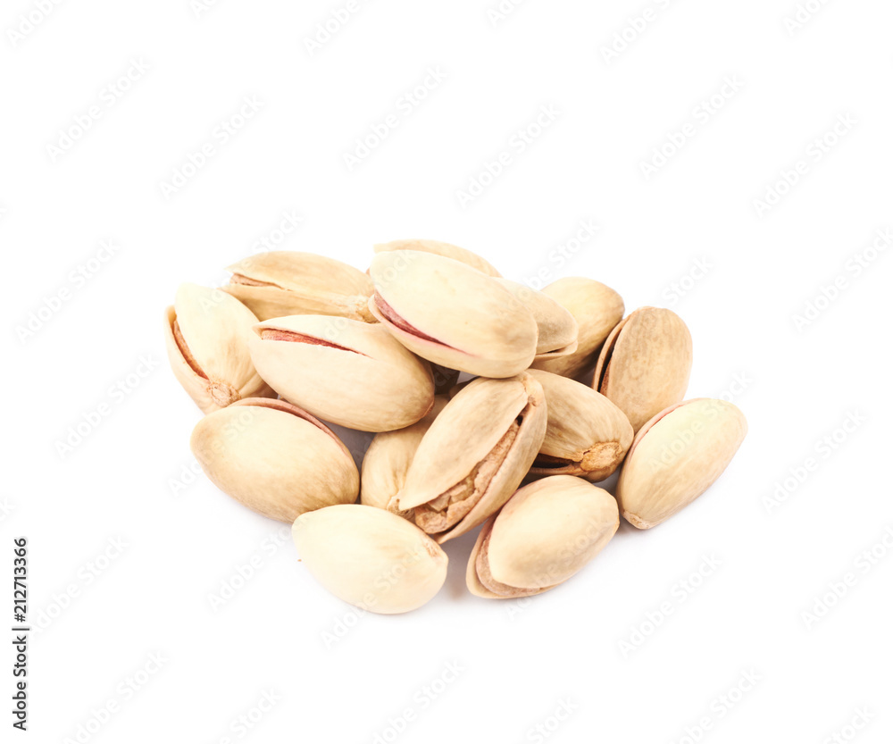 Pile of pistachios isolated Pile of pistachios isolated