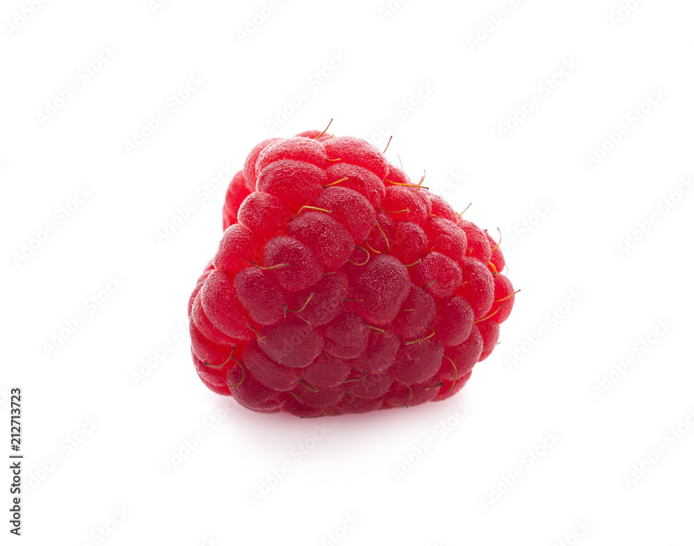 ripe raspberry isolated on white background close up ripe raspberry isolated on white background close up