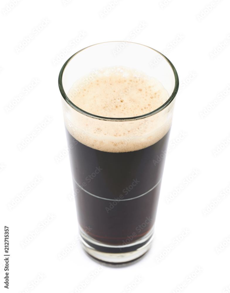 Glass of dark beer isolated Glass of dark beer isolated