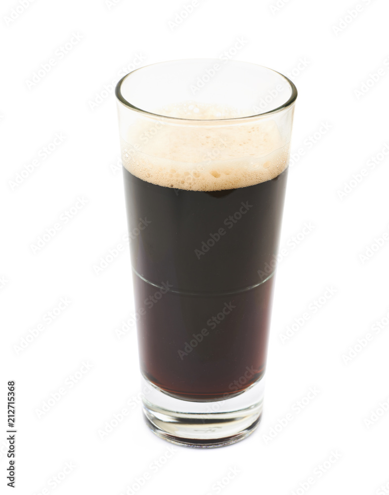Glass of dark beer isolated Glass of dark beer isolated
