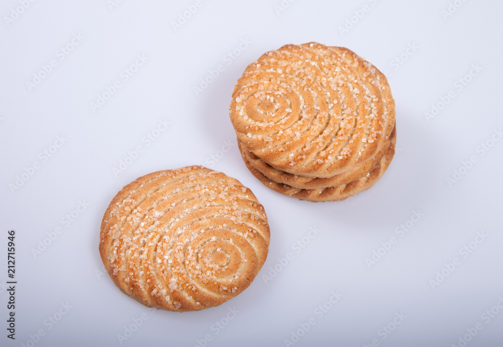 Several cookies isolated on white background Several cookies isolated on white background