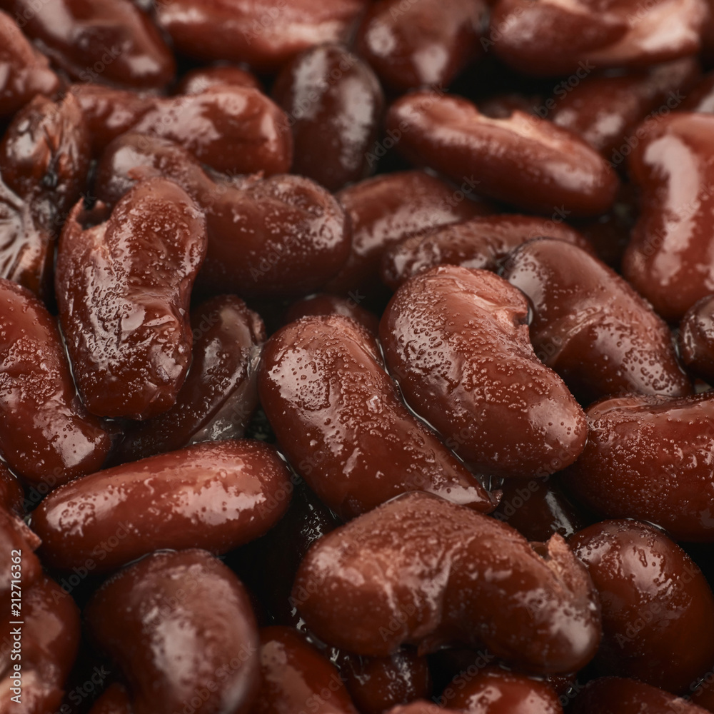 Surface coated with the kidney beans