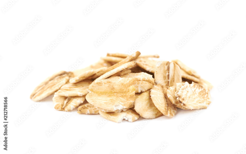 Pile of oatmeal flakes isolated Pile of oatmeal flakes isolated