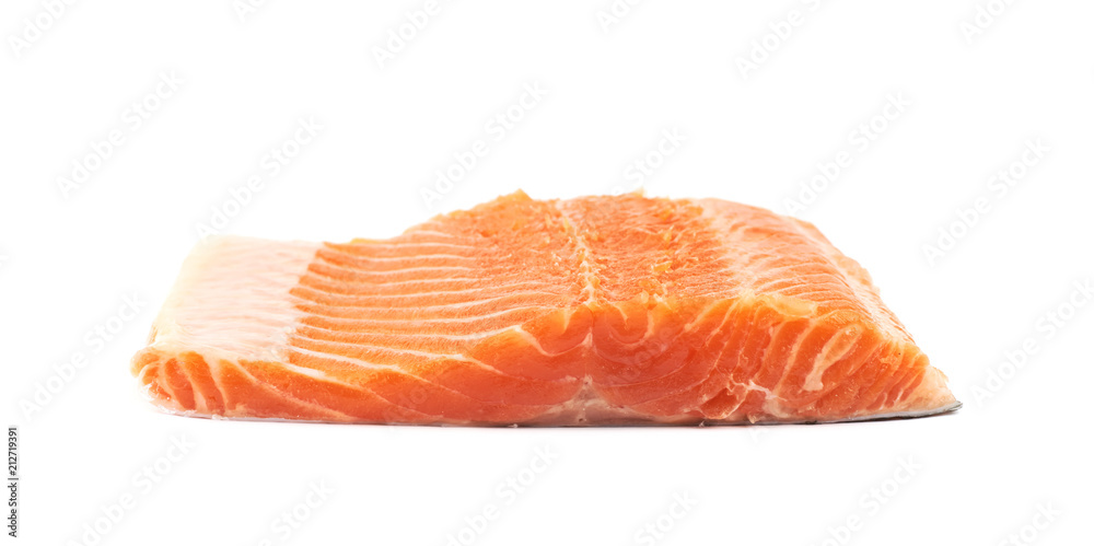 Raw salmon fillet fish isolated Raw salmon fillet fish isolated