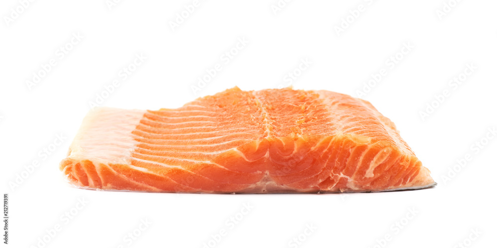 Raw salmon fillet fish isolated