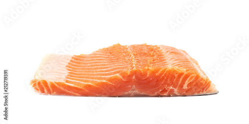 Raw salmon fillet fish isolated