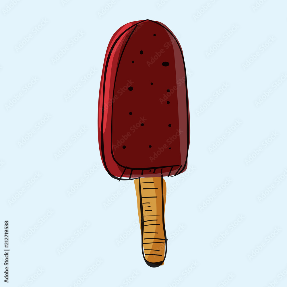 Melting ice cream balls isolated. Vector cartoon outline icon. Melting ice cream balls isolated. Vector cartoon outline icon.