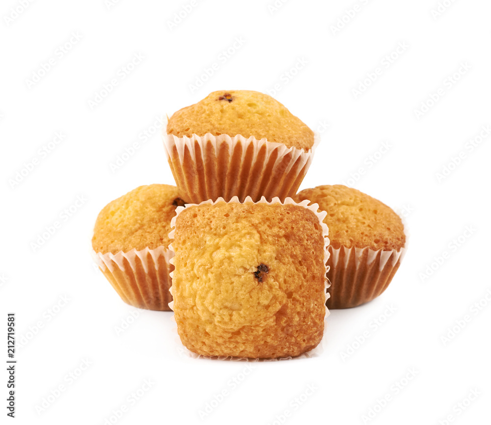 Chocolate corn muffin isolated Chocolate corn muffin isolated
