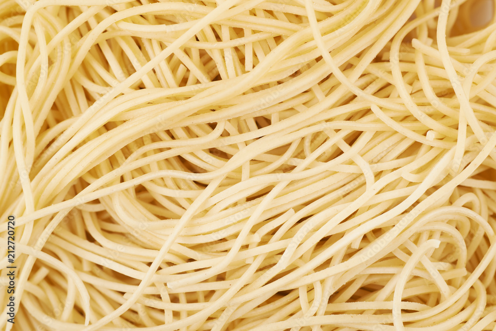 Surface coated with the cooked noodles