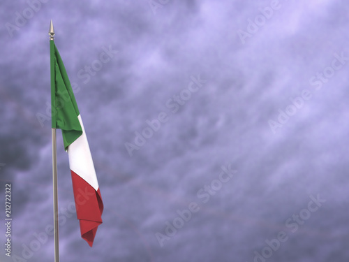 Flag of Italy hanging down dangling