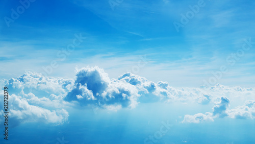 Above the clouds. Beautiful above sky panoramic view