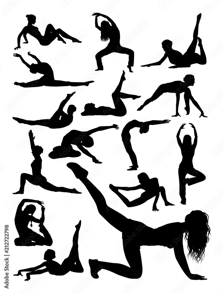 Silhouette of healthy woman. Good use for symbol, logo, web icon, mascot, sign, or any design you want. Silhouette of healthy woman. Good use for symbol, logo, web icon, mascot, sign, or any design you want.