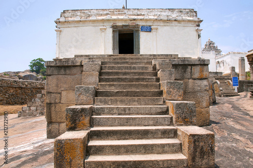 Front view of Shantishwara Basadi, Chandragiri hill, Sravanabelgola, Karnataka photo