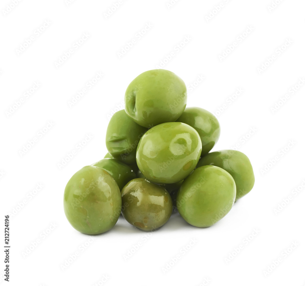Pile of olives isolated