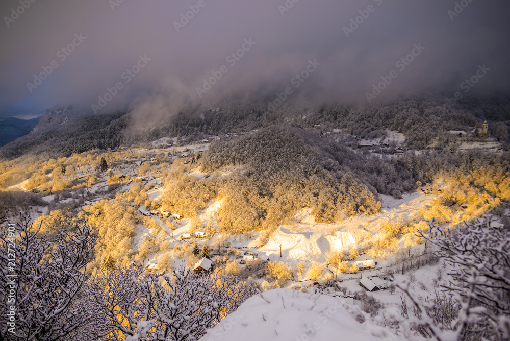 Naklejka premium Cold wheather in the winter